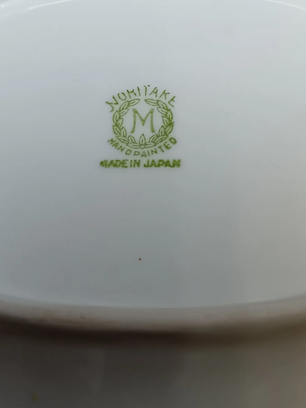 Antique Noritake Hand-Painted Serving Dish with Chestnut Motif - Color Gradient